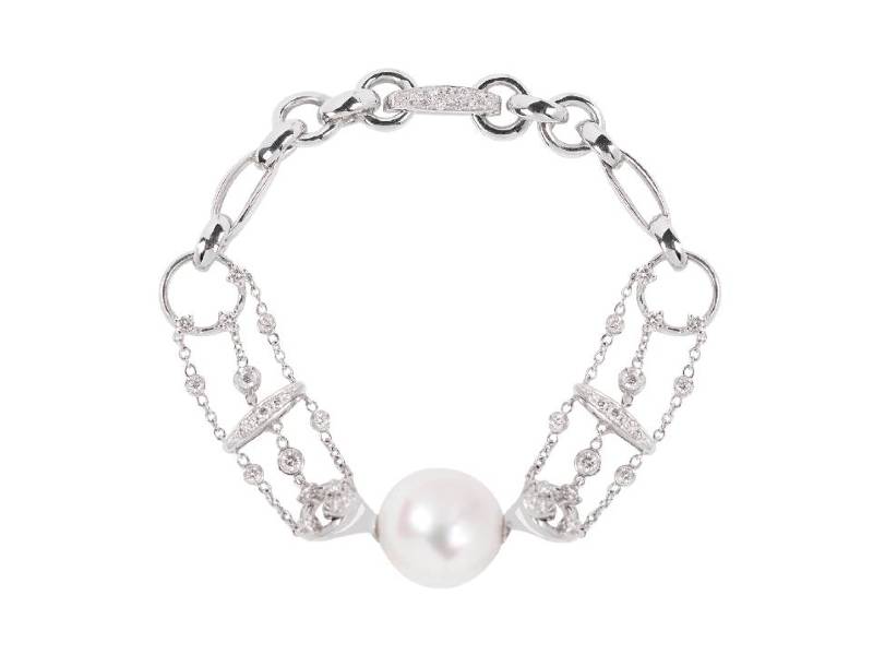 BRACCIALE PERLA E DIAMANTI UTOPIA RB2D013